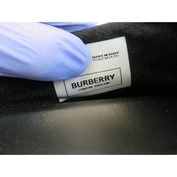 BURBERRY NORTHAVEN BLACK QUILTED CHECK LEATHER LOGO LOAFER SLIPPERS 41 US 8 - Picture 12 of 13